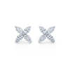 deBoulle Collection Four Petal Earrings in Platinum