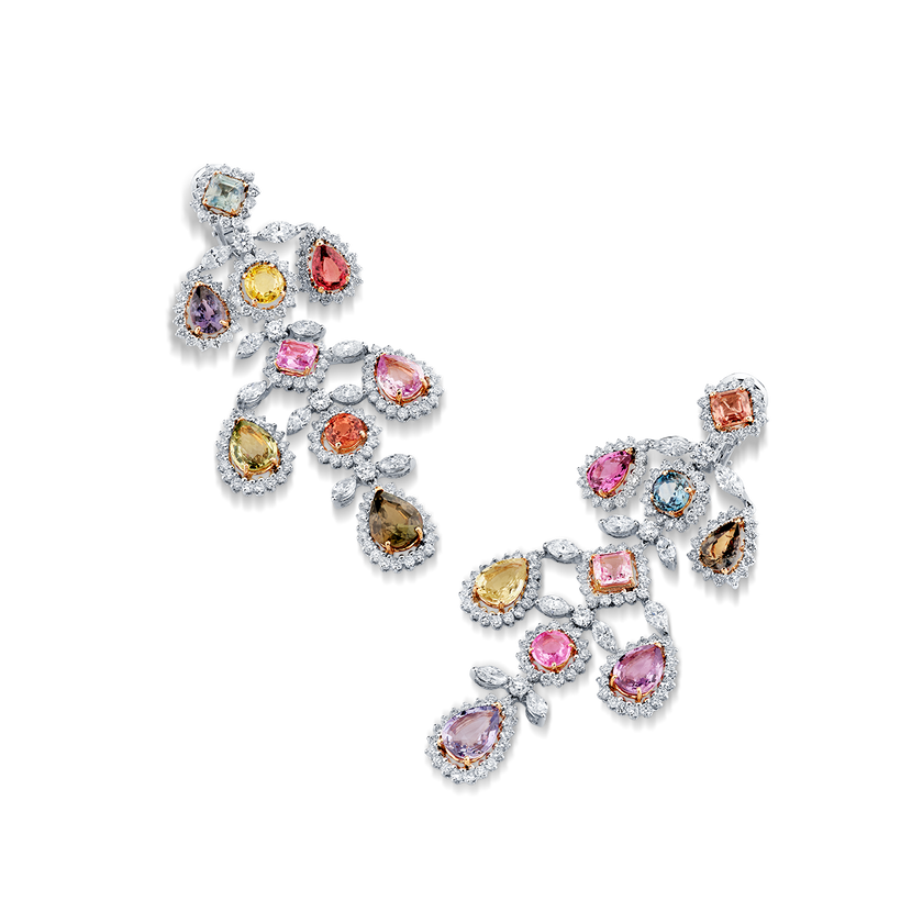 deBoulle Collection Sapphire Chandelier Earrings