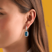 deBoulle Collection Blue Zircon Diamond Drop Earrings