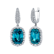 deBoulle Collection Blue Zircon Diamond Drop Earrings