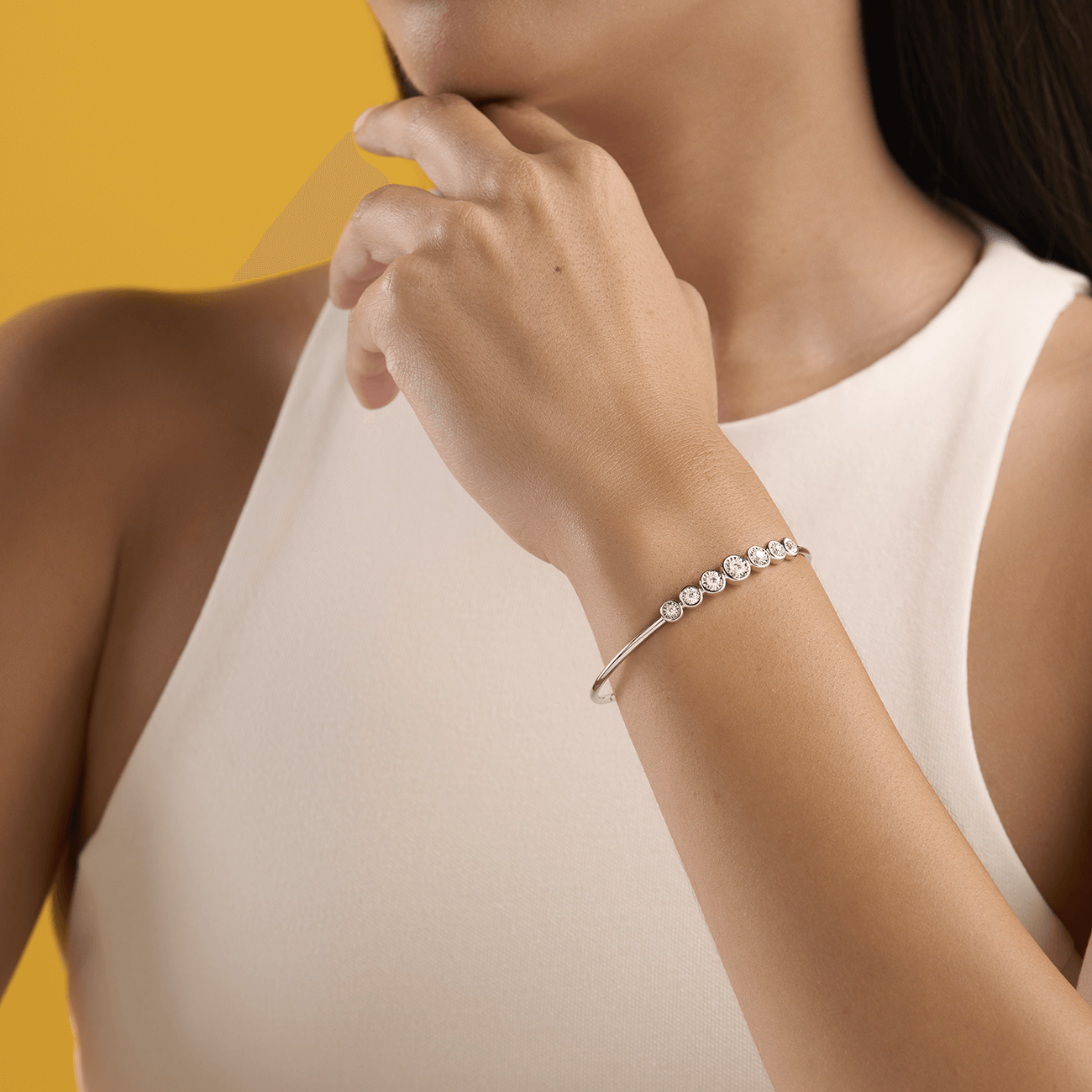 deBoulle Collection Emma Cuff in White Gold