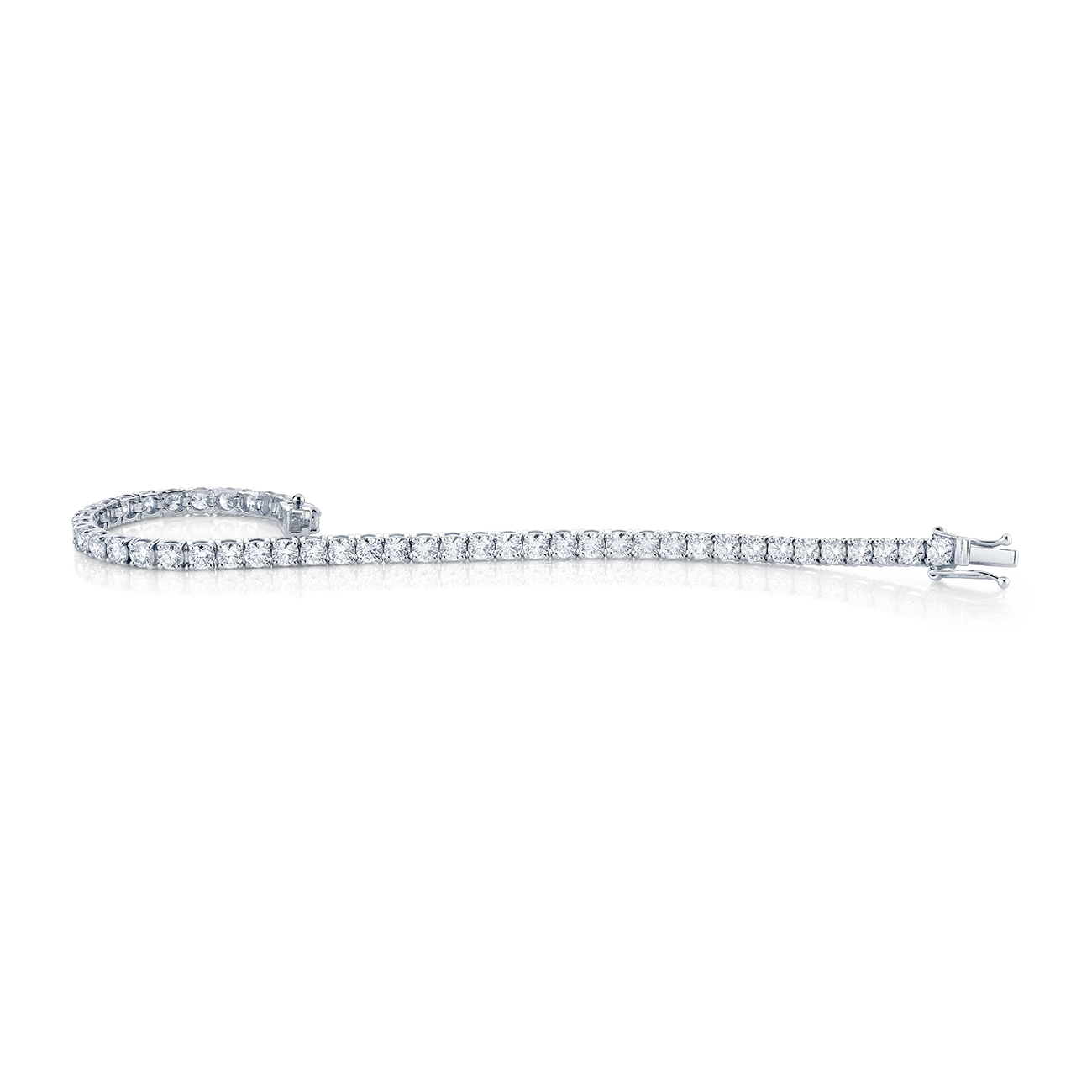deBoulle Collection Classic Brilliant Diamond Tennis Bracelet in White Gold