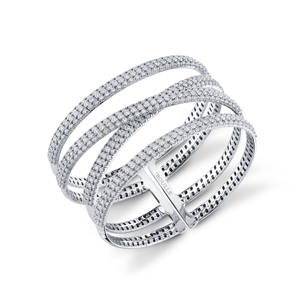 deBoulle Collection Crossover Pavé Diamond Cuff