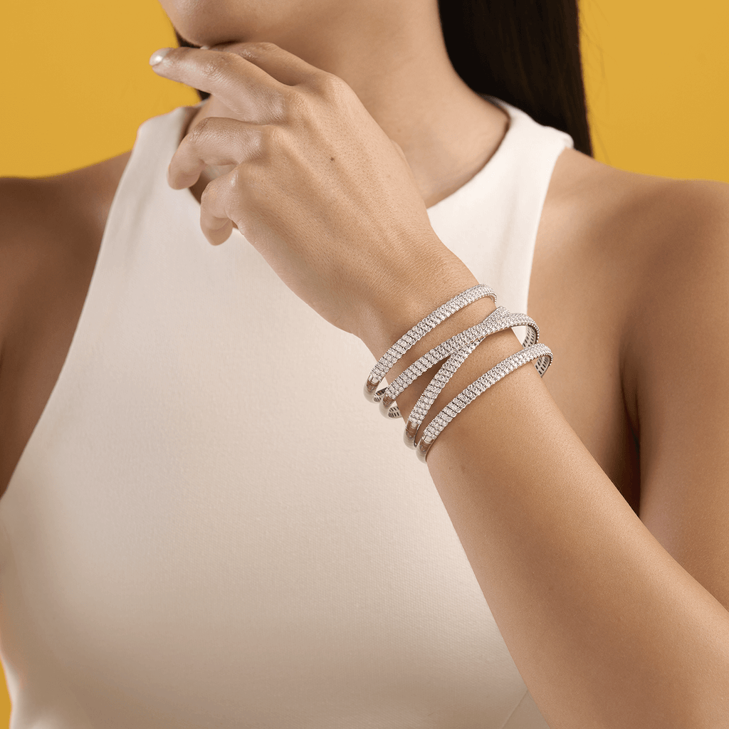 deBoulle Collection Crossover Pavé Diamond Cuff