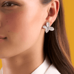 deBoulle Collection He Loves Me Large Earrings in White Gold