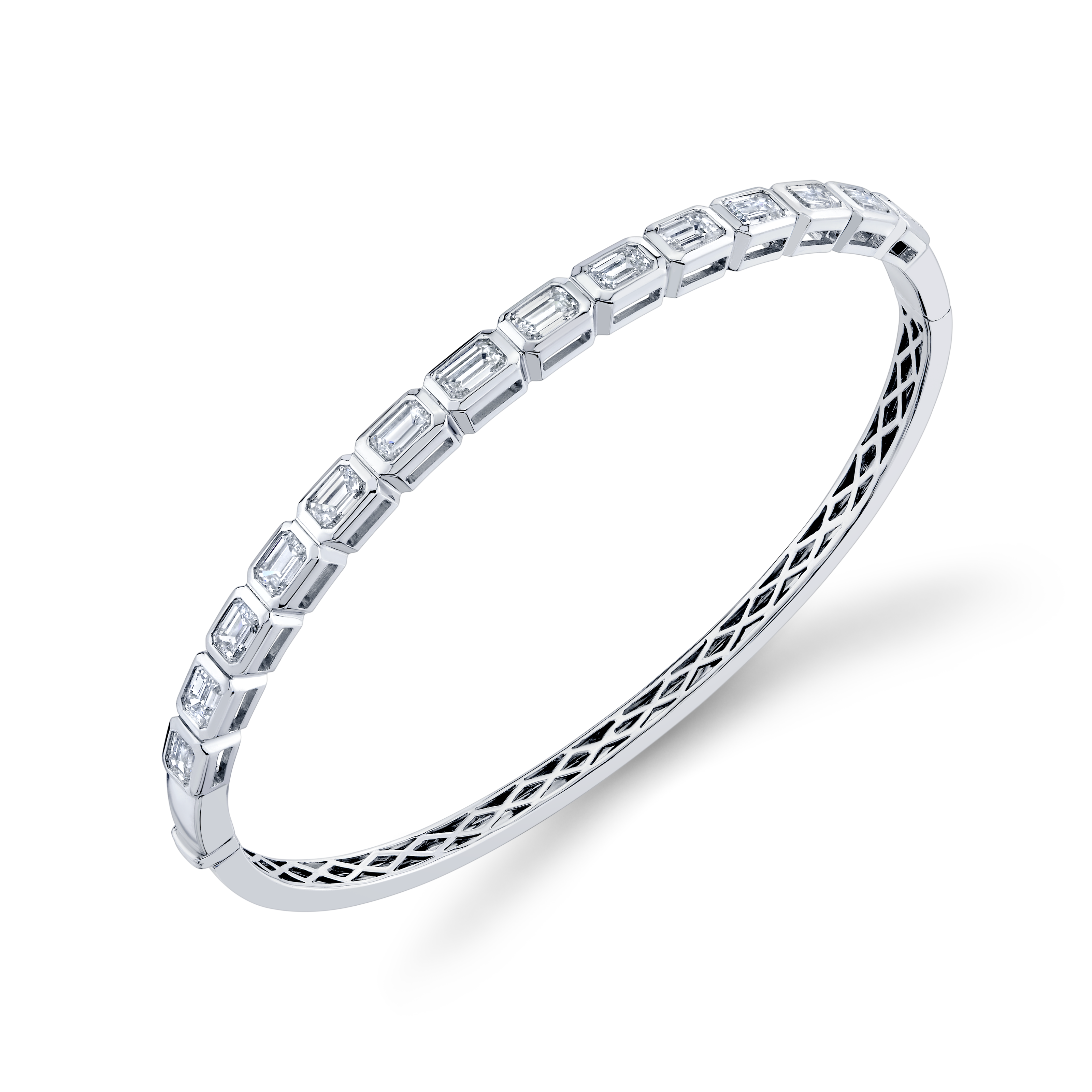 deBoulle Collection Emerald Cut Diamond Bangle