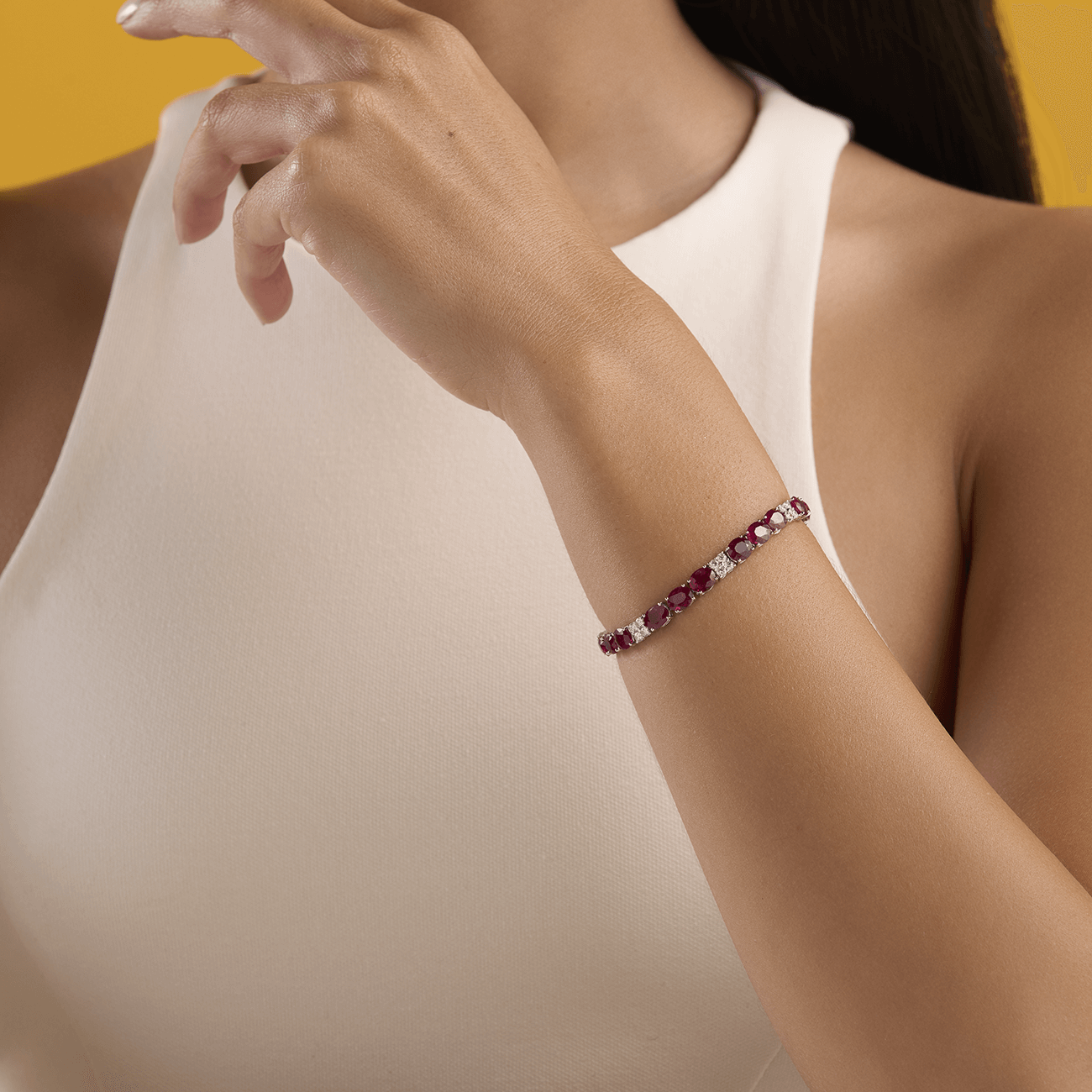 deBoulle Collection Ruby and Diamond Bracelet
