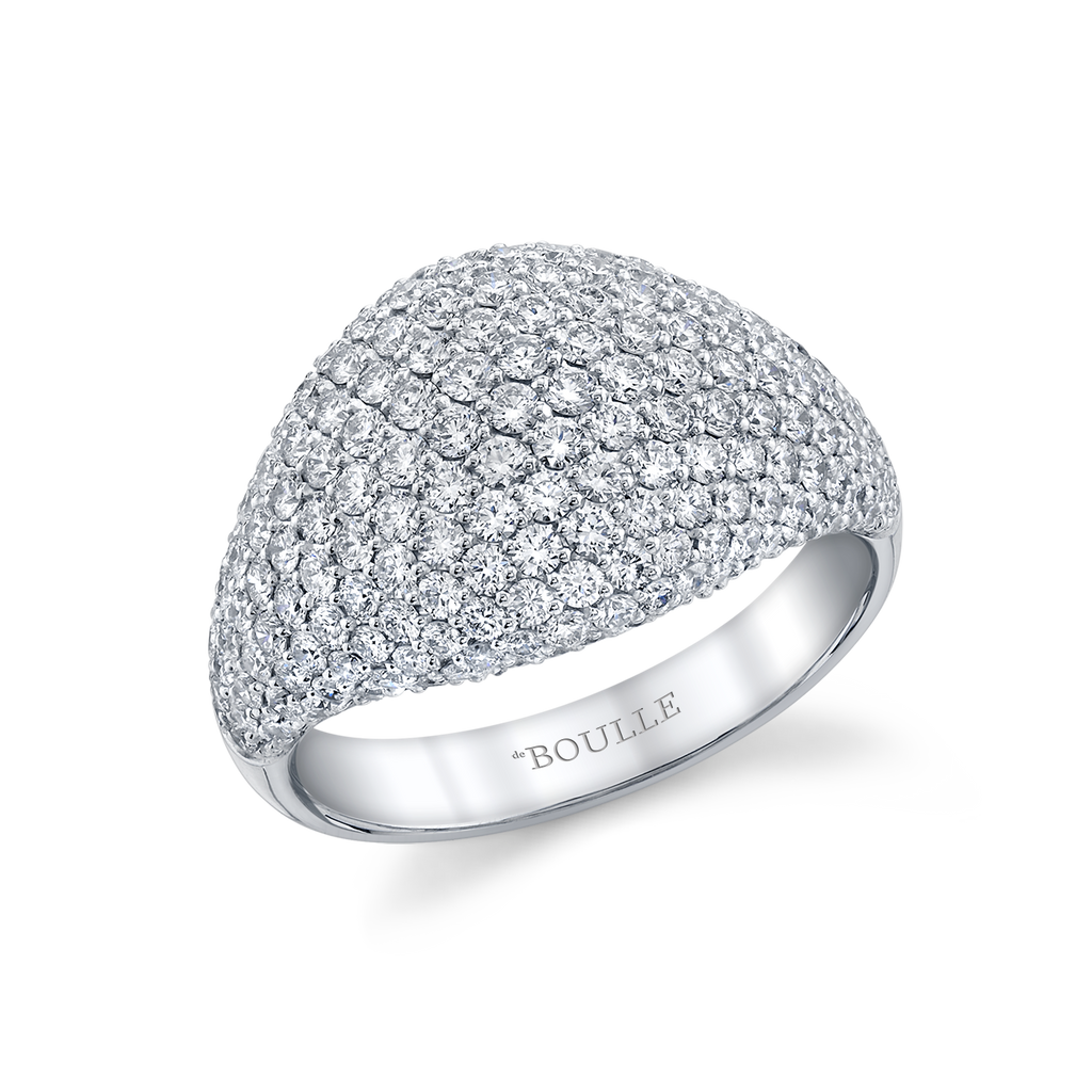 deBoulle Collection Pavé Domed Ring with White Sapphires