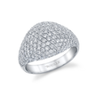 deBoulle Collection Pavé Domed Ring with White Sapphires