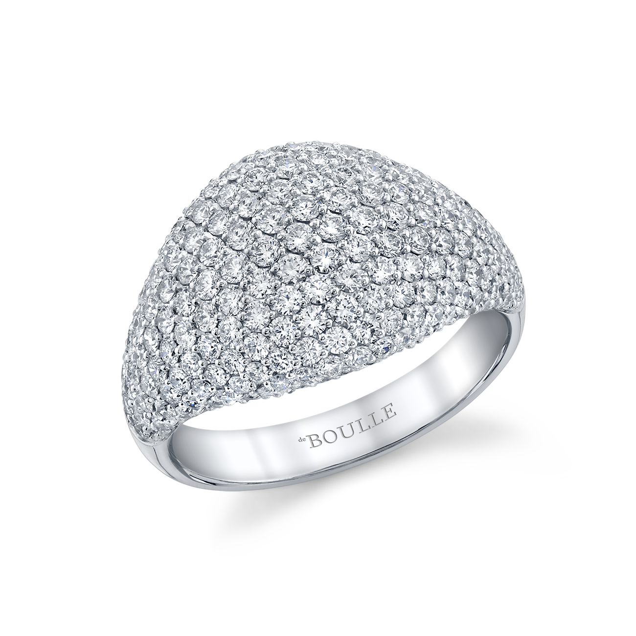 deBoulle Collection Pavé Domed Ring with White Sapphires