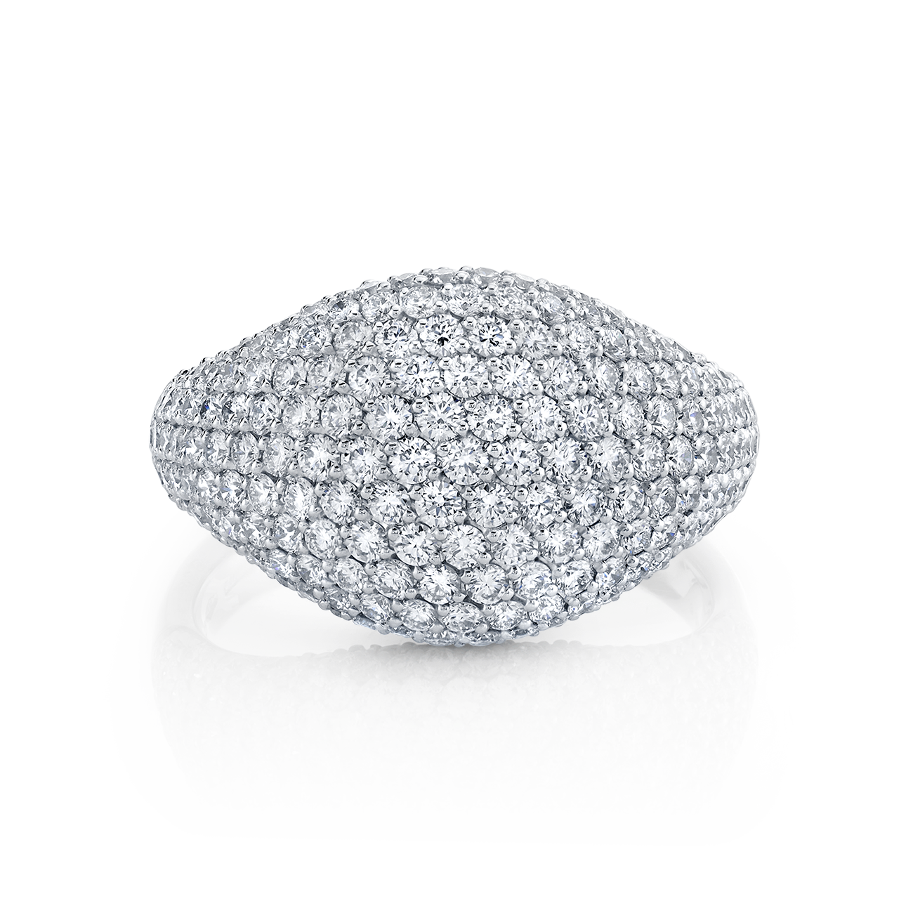 deBoulle Collection Pavé Domed Ring with White Sapphires
