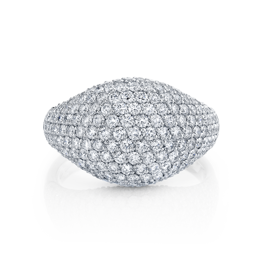 deBoulle Collection Pavé Domed Ring with White Sapphires