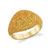 deBoulle Collection Pavé Domed Ring with Yellow Sapphires
