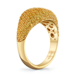 deBoulle Collection Pavé Domed Ring with Yellow Sapphires