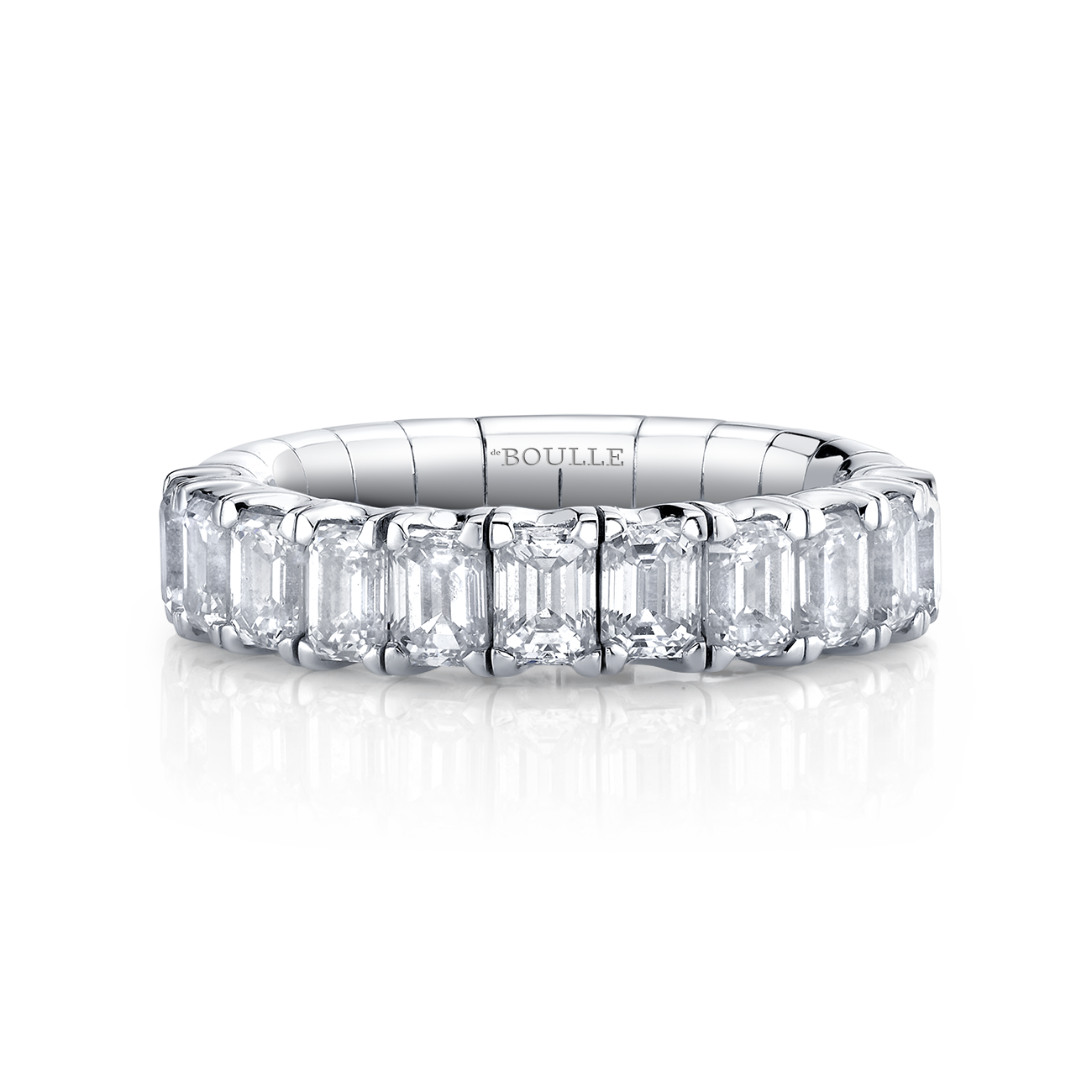 deBoulle Bridal Collection Stretch Eternity Band with Emerald-cut Diamonds