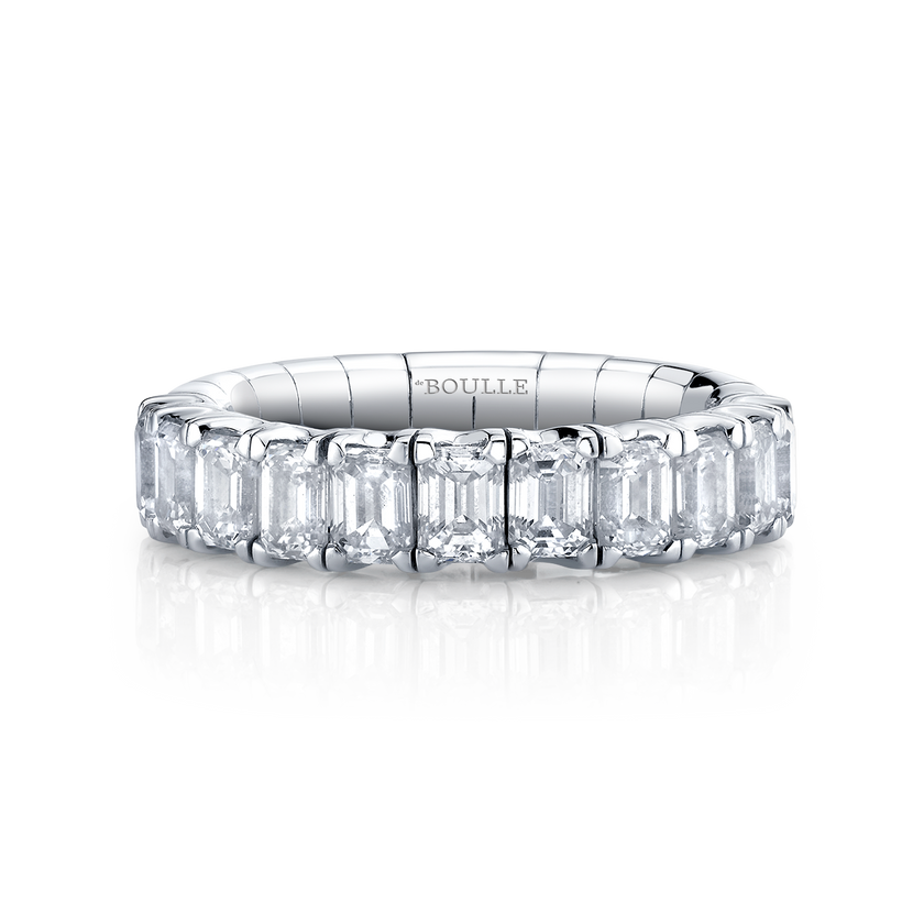 deBoulle Bridal Collection Stretch Eternity Band with Emerald-cut Diamonds