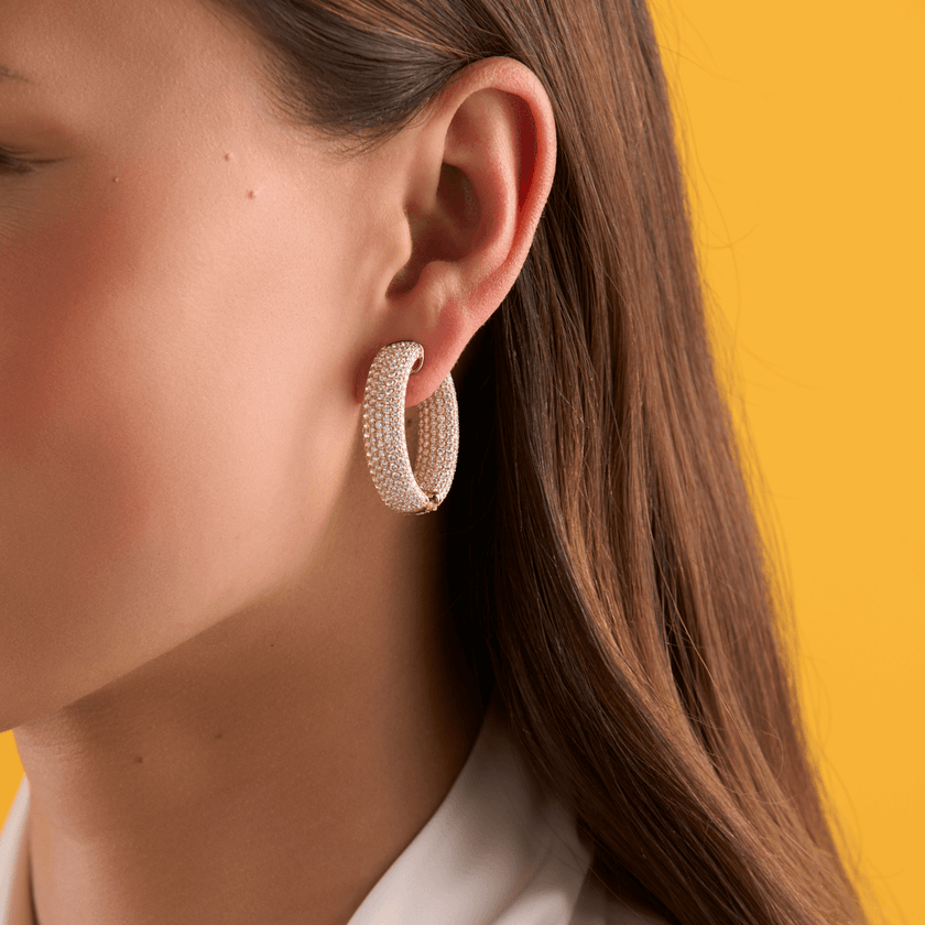 deBoulle Collection Diamond Hoop Earrings