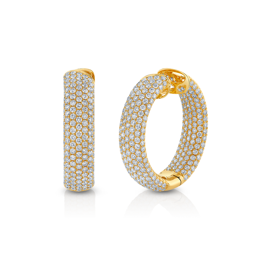 deBoulle Collection Diamond Hoop Earrings