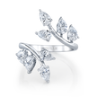 deBoulle Collection Bypass Ring with Pear-Shaped Diamonds