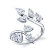 deBoulle Collection Bypass Ring with Pear-Shaped Diamonds