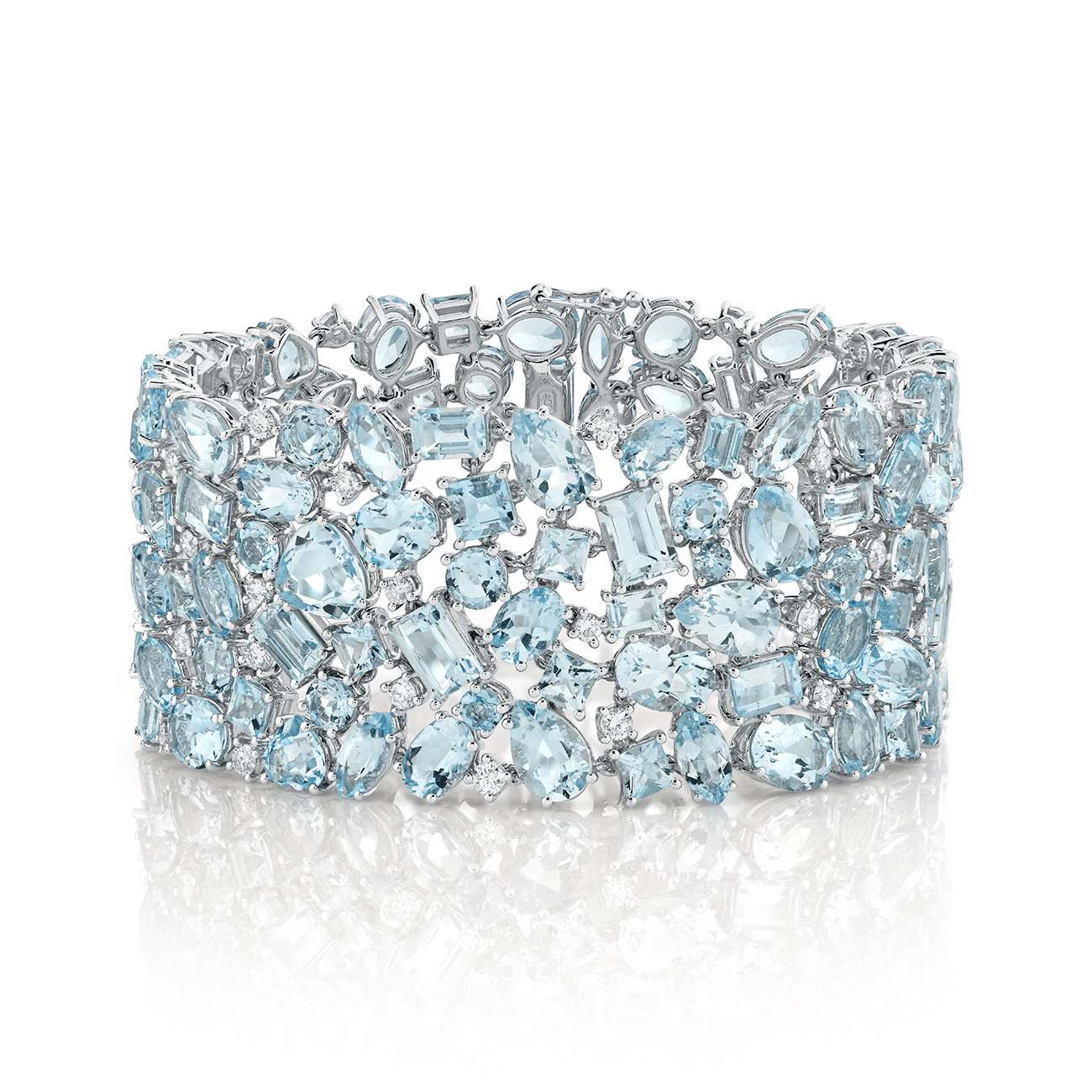 deBoulle Collection Aquamarine and Diamond Bracelet