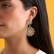 deBoulle Collection Daisy Double Drop Earrings in Yellow Gold