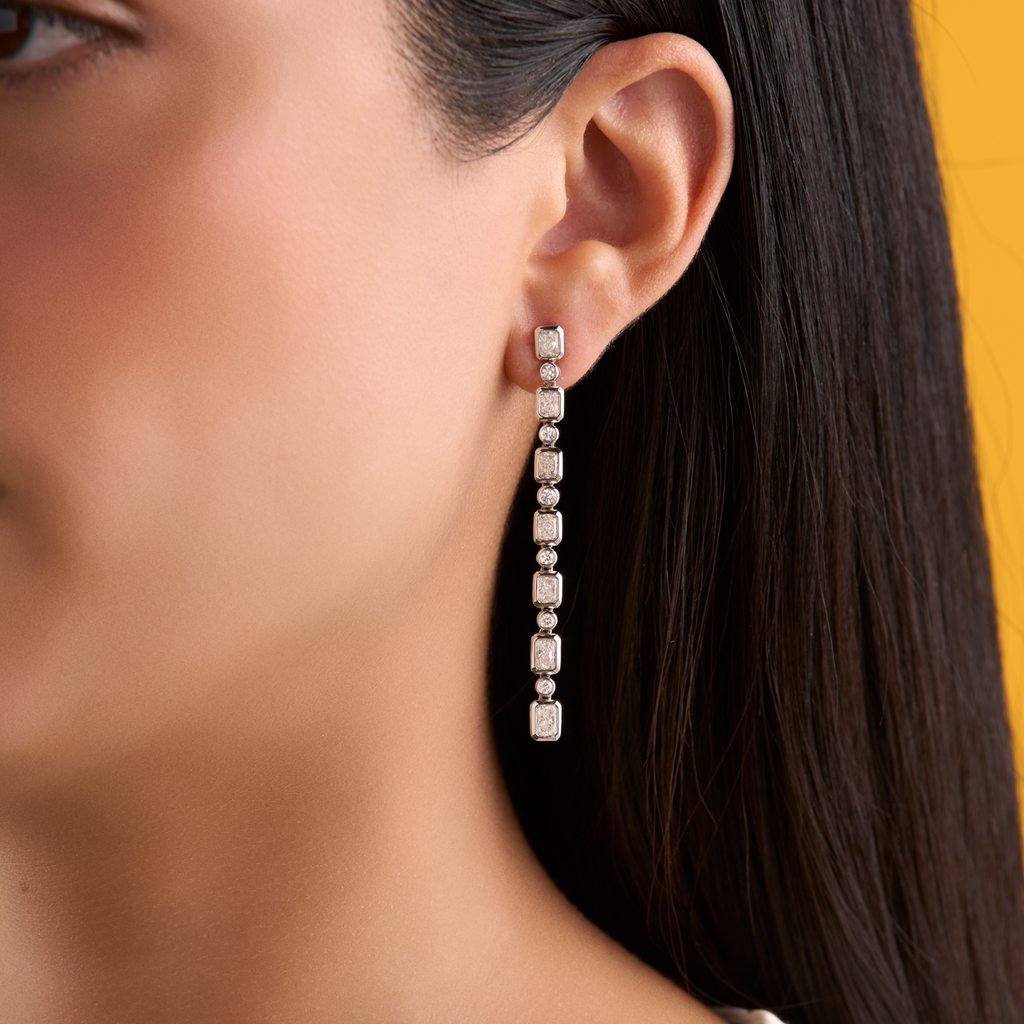 deBoulle Collection Radiant Drop Diamond Earrings