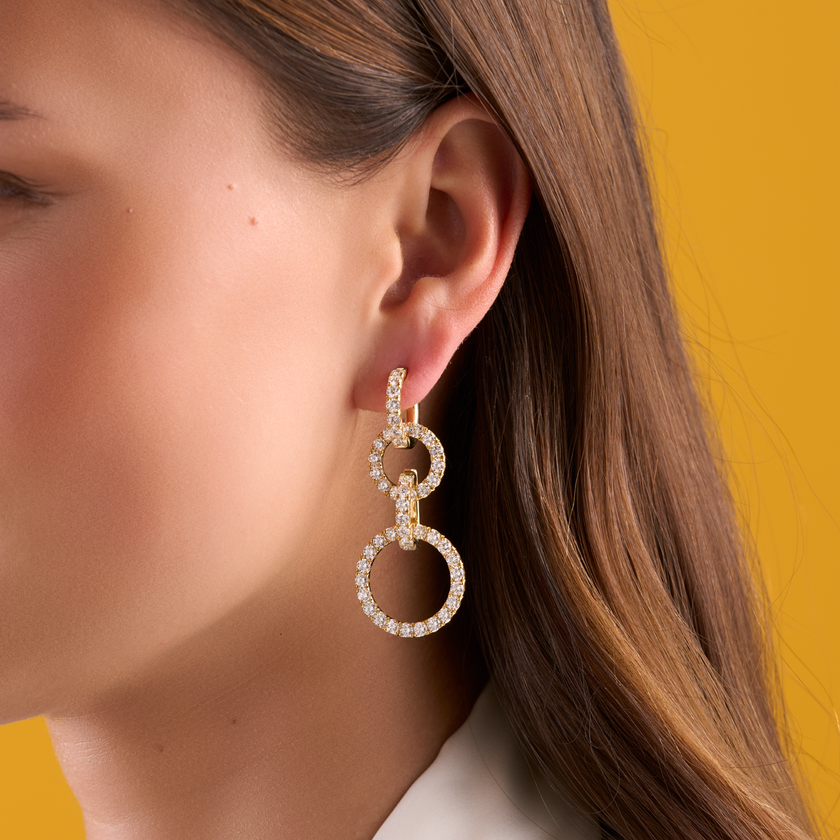 deBoulle Collection Circle Link Drop Earrings