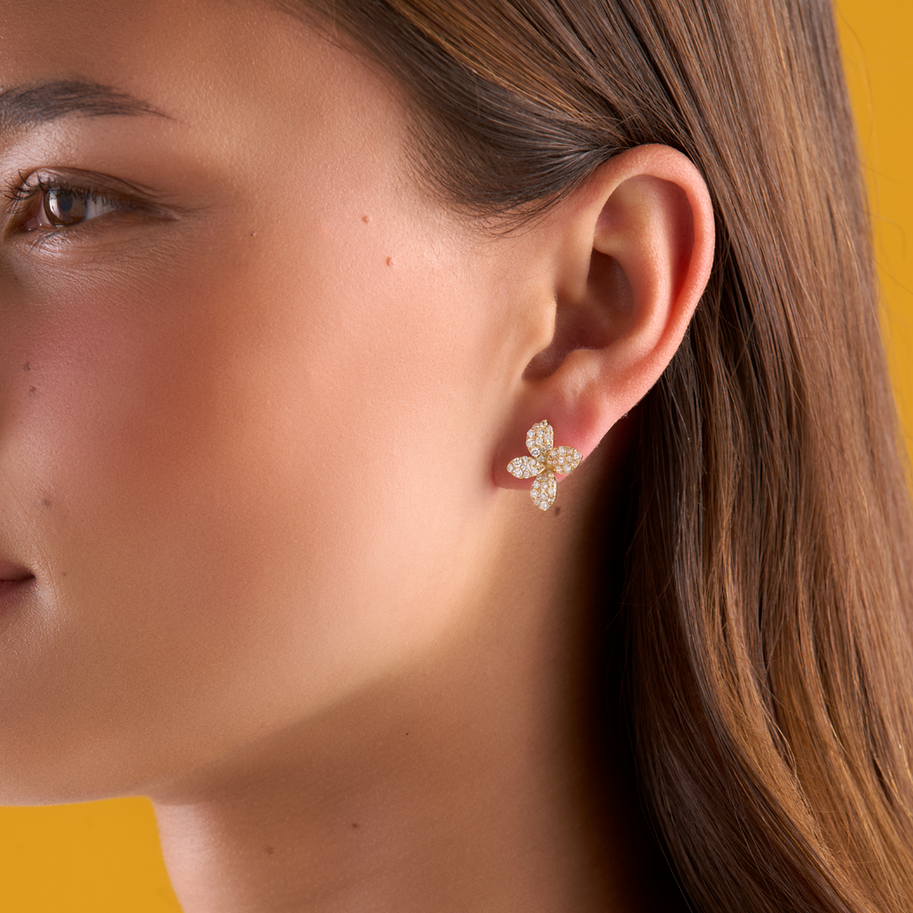 deBoulle Collection He Loves Me Earrings in Yellow Gold