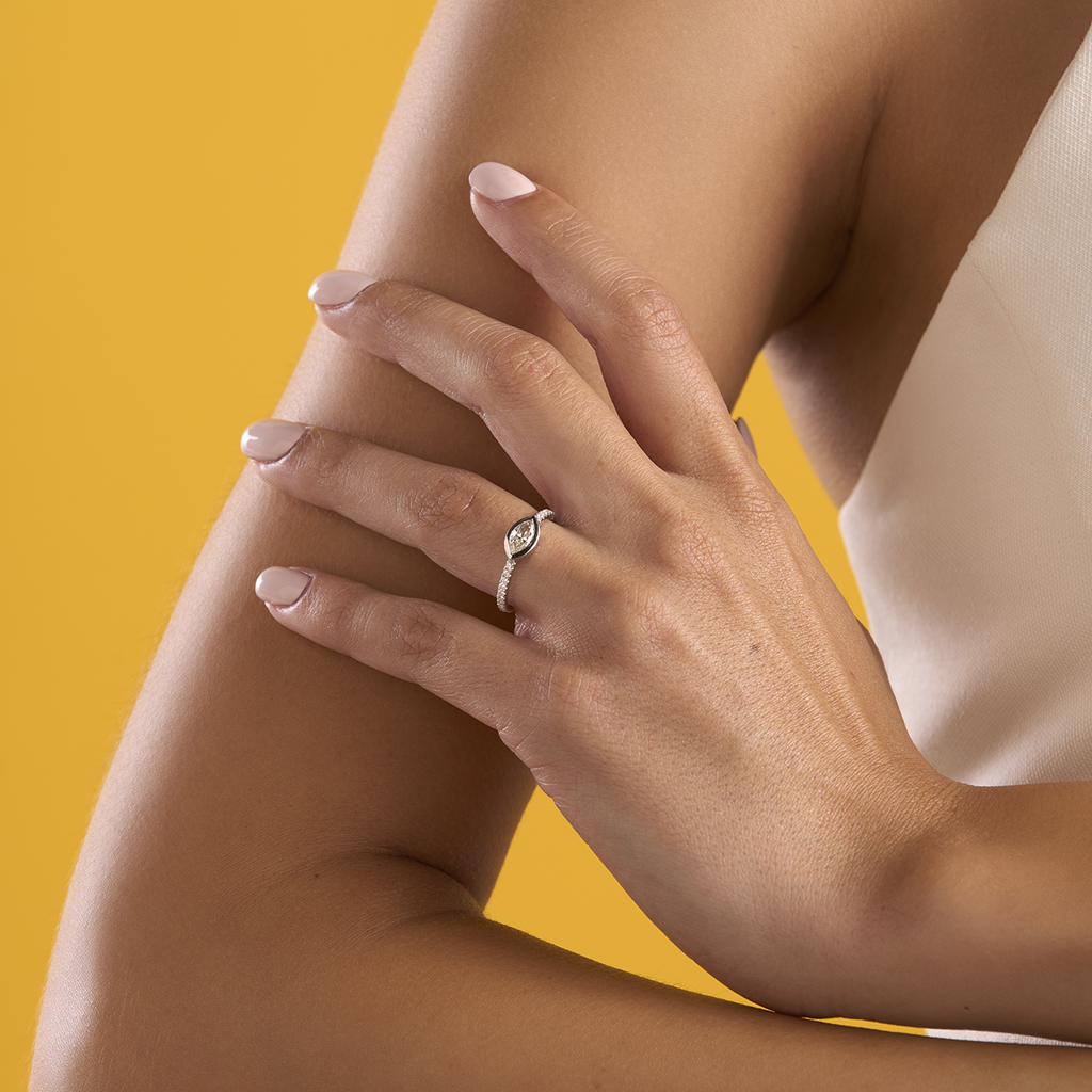 deBoulle Collection Posh Stackable Ring with Marquise Center