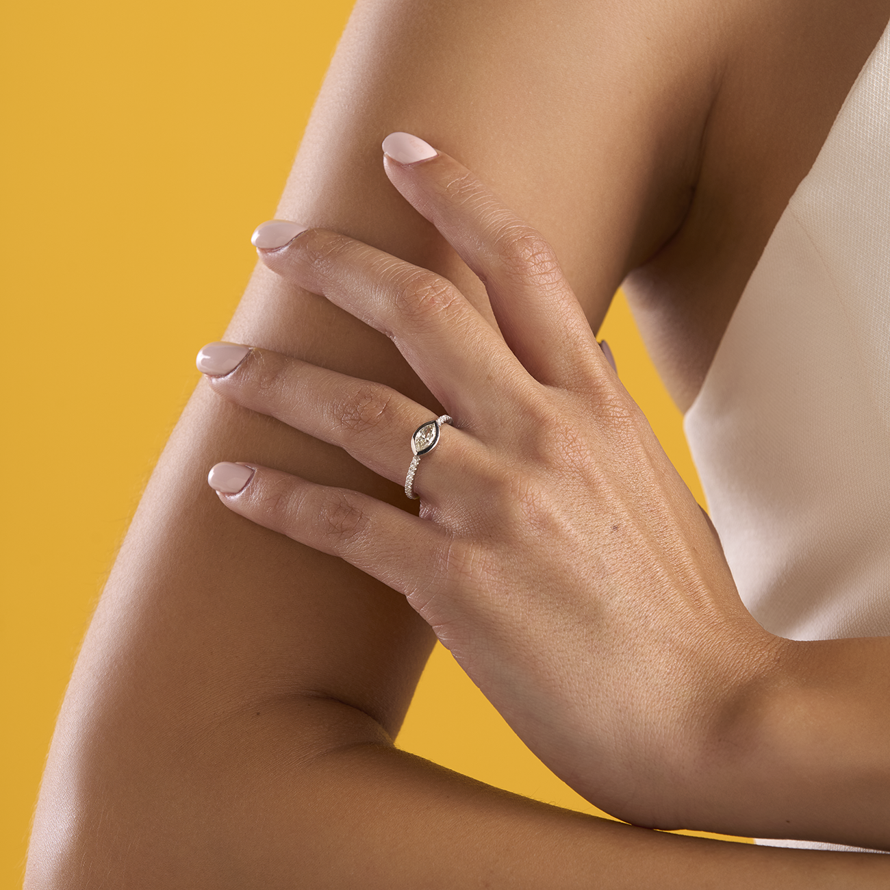 deBoulle Collection Posh Stackable Ring with Marquise Center