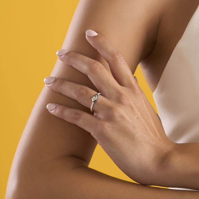 deBoulle Collection Posh Stackable Ring with Marquise Center