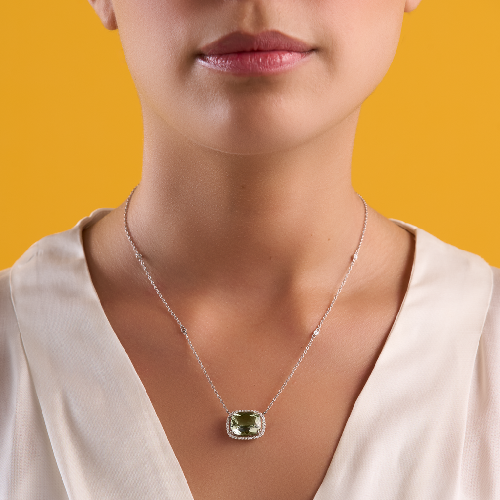 deBoulle Collection Beryl and Diamond Necklace