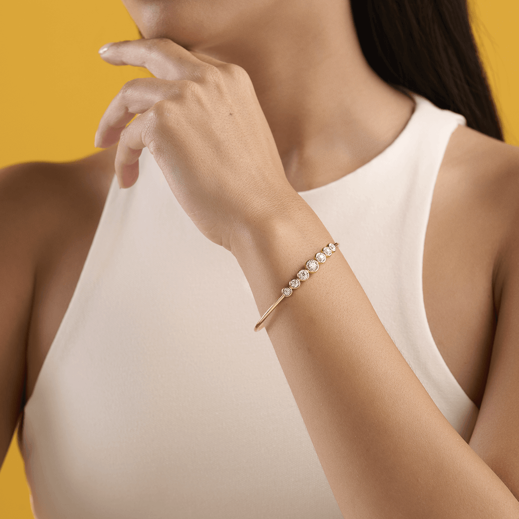 deBoulle Collection Emma Cuff in Yellow and White Gold