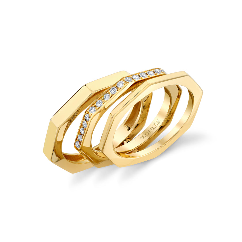 deBoulle Collection Stackable Diamond Bands