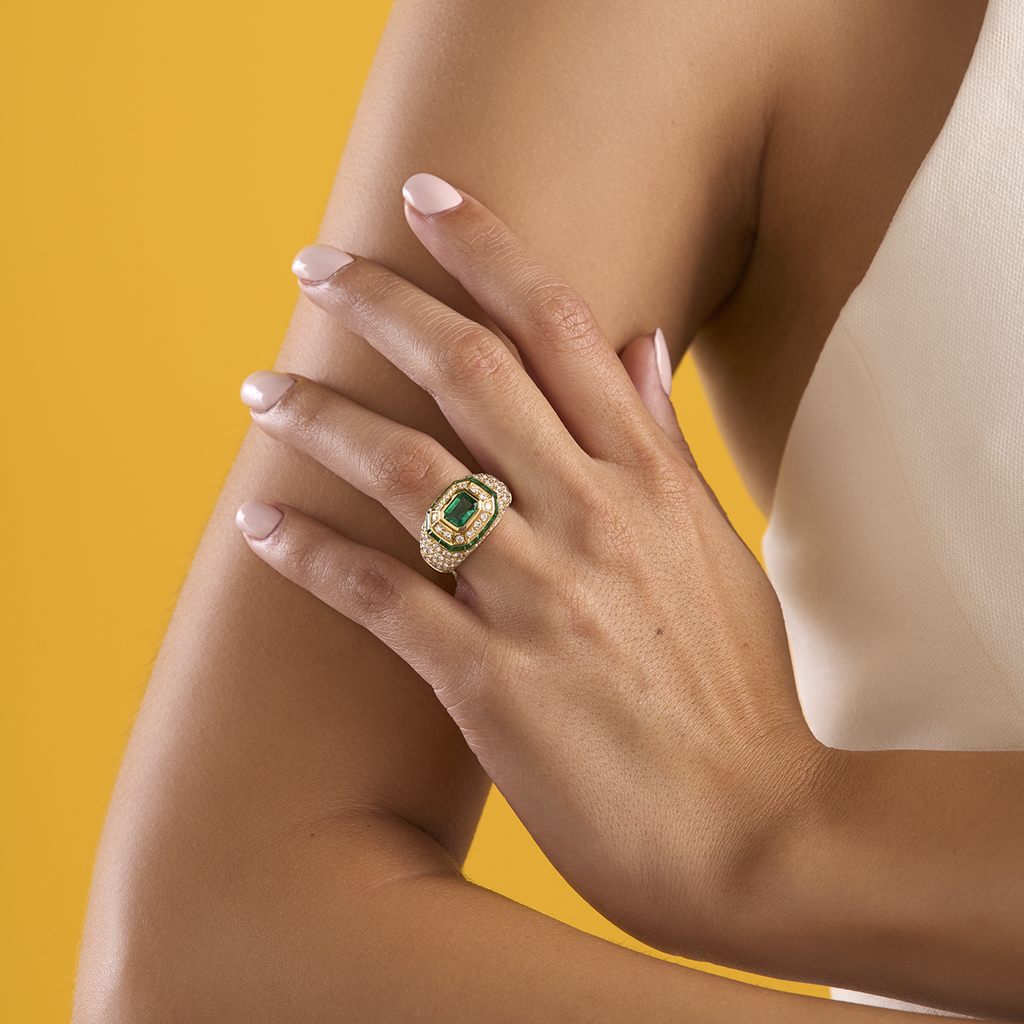 deBoulle Collection Emerald Signet Ring