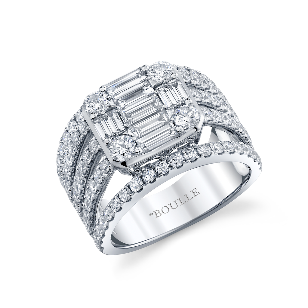 deBoulld Collection Cinq Ring in White Gold