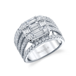 deBoulle Collection Cinq Ring in White Gold