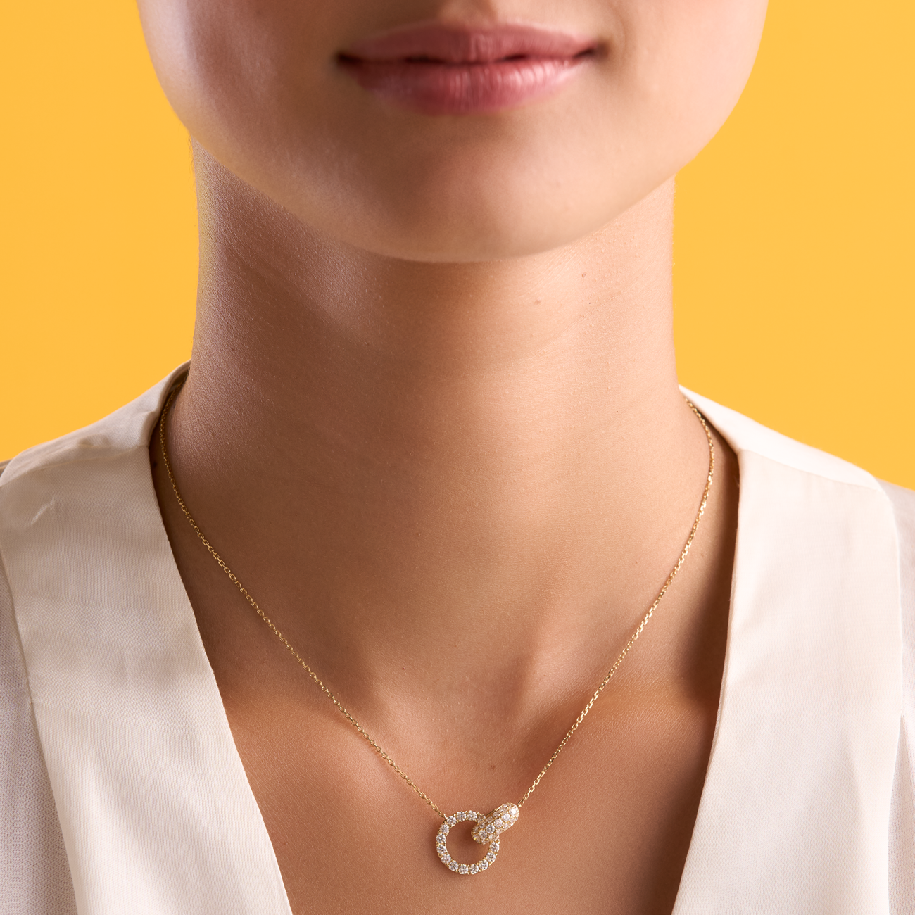 deBoulle Collection Harmony Diamond Necklace in Yellow Gold