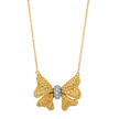 deBoulle Collection Yellow and White Diamond Bow Necklace