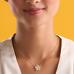 deBoulle Collection Flower Necklace with Diamond Pavé