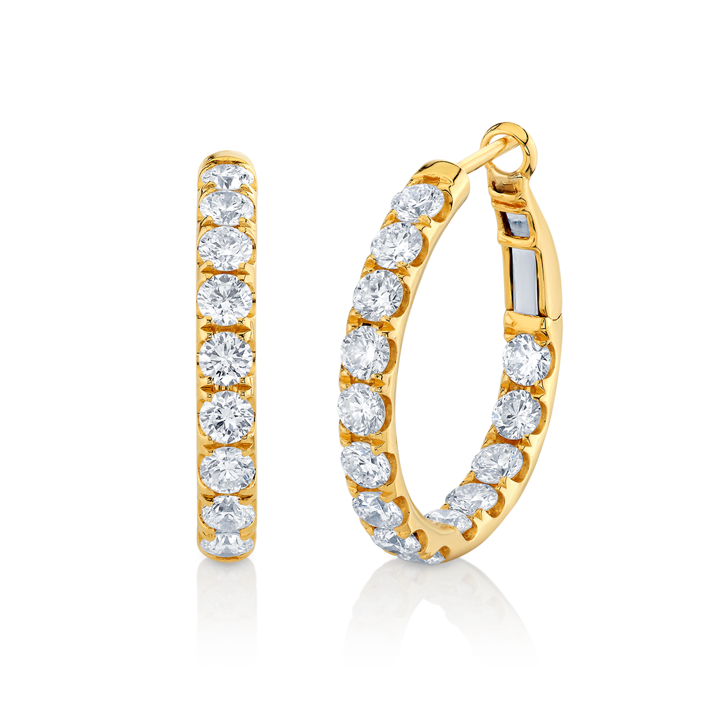 deBoulle Collection Everlasting Diamond Hoop Earrings