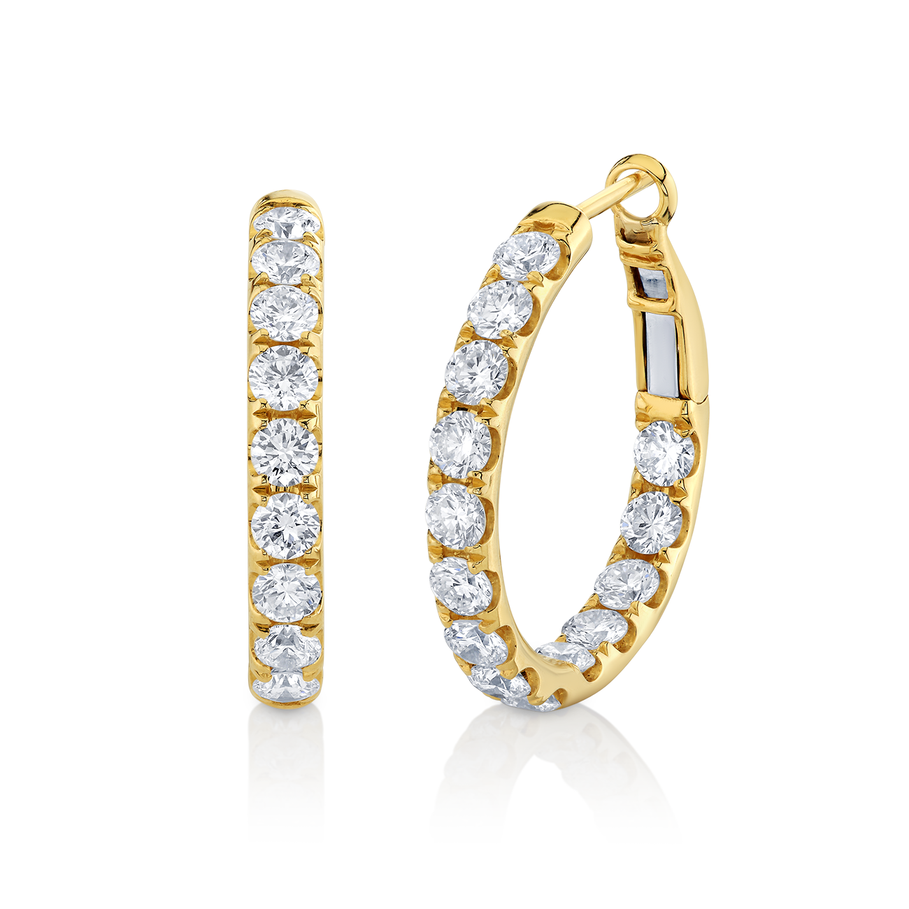deBoulle Collection Everlasting Diamond Hoop Earrings