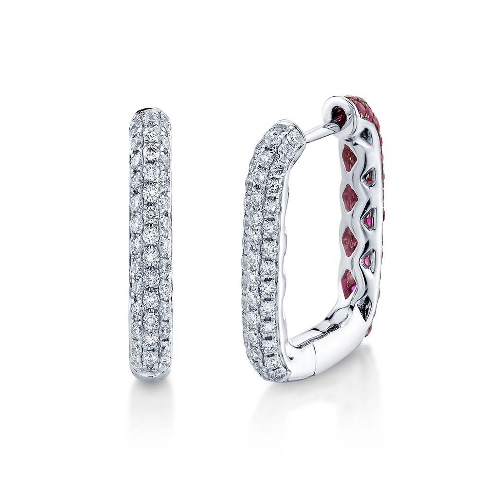 deBoulle Collection Reversible Diamond and Ruby Earrings