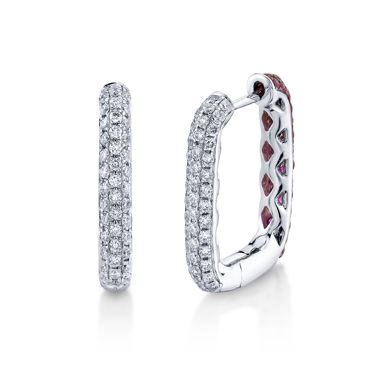 deBoulle Collection Reversible Diamond and Ruby Earrings