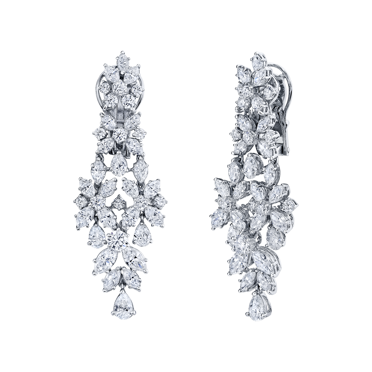 deBoulle Collection Mixed Cut Diamond Earrings