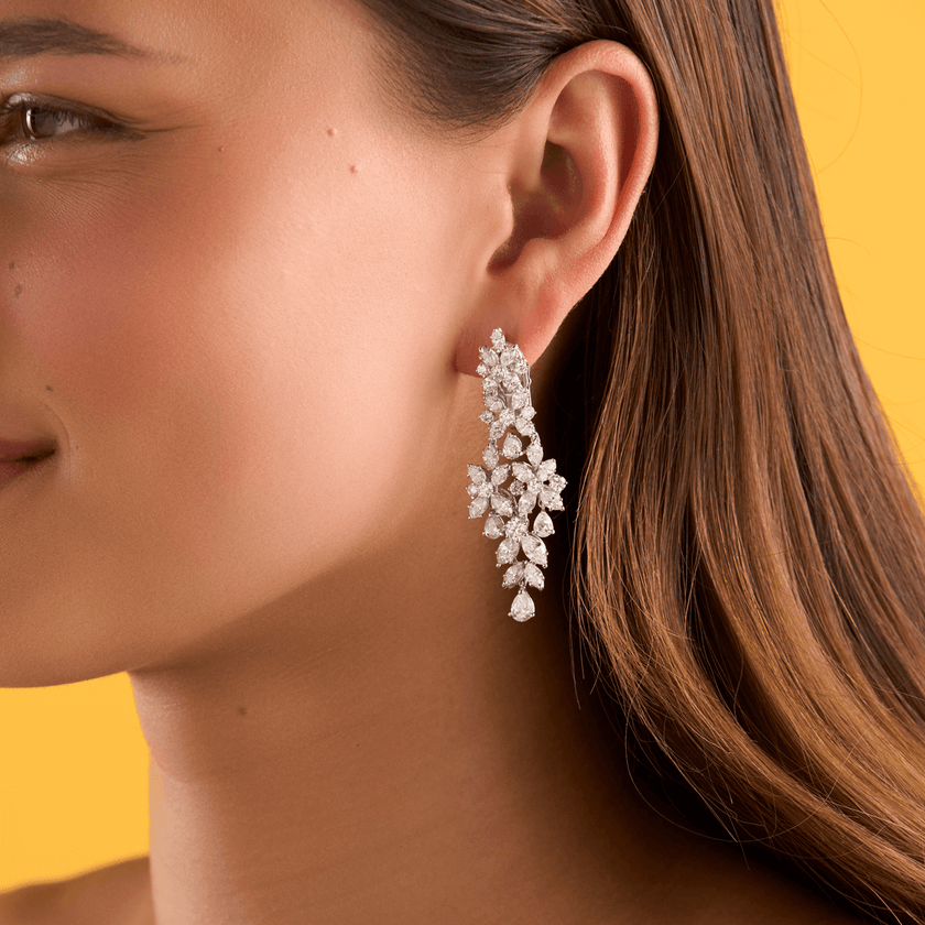 deBoulle Collection Mixed Cut Diamond Earrings