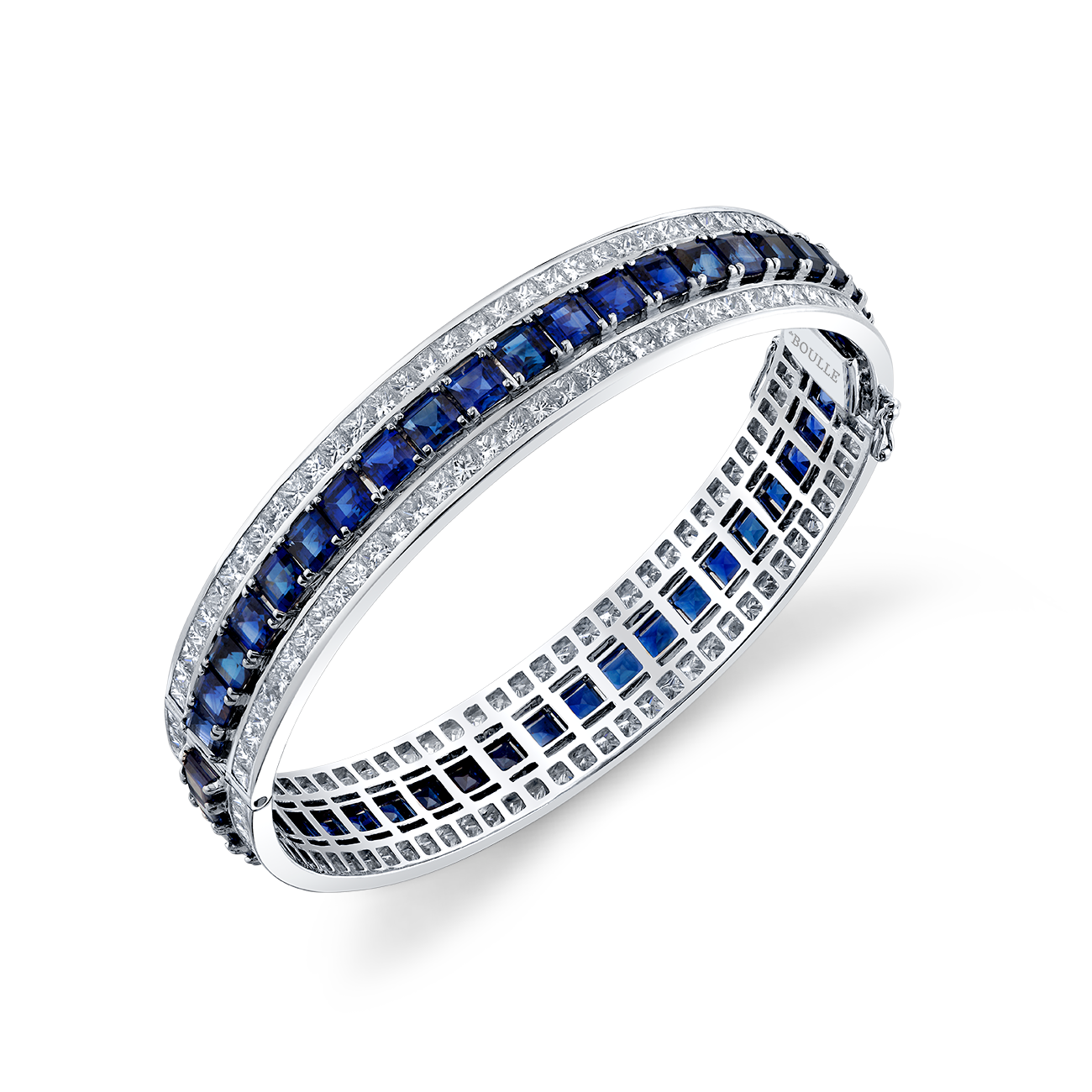 deBoulle High Jewelry Saphire and Diamond Bangle
