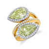 deBoulle High Jewelry Toi Et Moi Ring with Green Diamonds