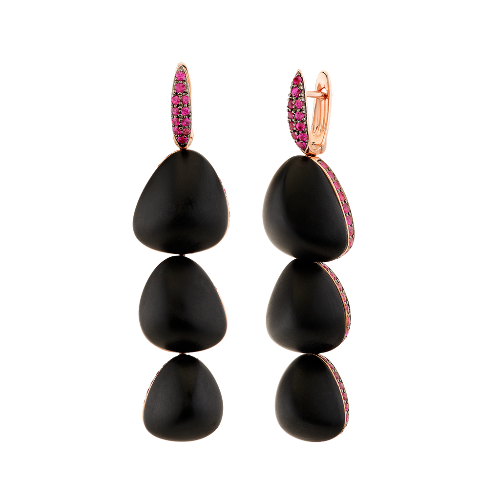 deBoulle Collection Onyx Peek A Boo Dangle Earrings